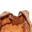 MCM Vicetos Logogram Hand Bag PVC Leather 2way Brown Gold Auth gh1459-20