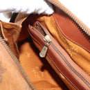 MCM Vicetos Logogram Hand Bag PVC Leather 2way Brown Gold Auth gh1459-21