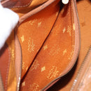 MCM Vicetos Logogram Hand Bag PVC Leather 2way Brown Gold Auth gh1459-22