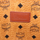 MCM Logogram Vicetos Tote Bag PVC Brown Gold Auth gh1461-17