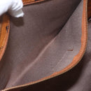 MCM Logogram Vicetos Tote Bag PVC Brown Gold Auth gh1461-21