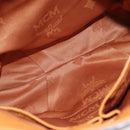 MCM Vicetos Logogram Shoulder Bag Leather Brown Gold Auth gh1463-11