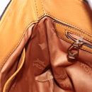 MCM Vicetos Logogram Shoulder Bag Leather Brown Gold Auth gh1463-19