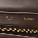 CELINE Trapeze Hand Bag Leather 2way Brown Black gold Auth gh1464-22