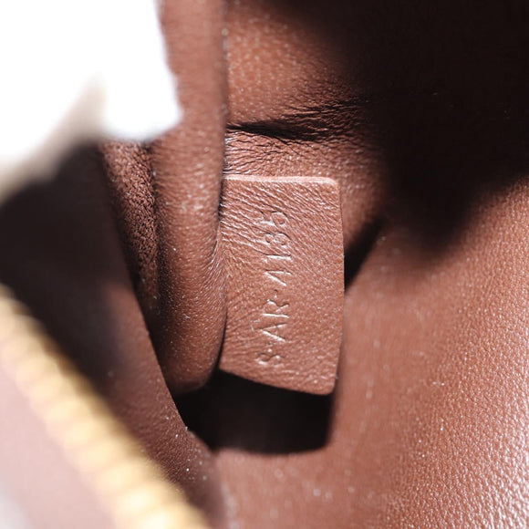 CELINE Trapeze Hand Bag Leather 2way Brown Black gold Auth gh1464