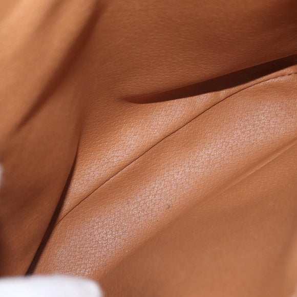 CELINE Macadam Canvas Tote Bag PVC Leather Brown Gold Auth gh1465