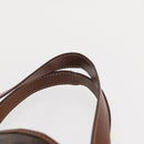 CELINE Macadam Canvas Tote Bag PVC Leather Brown Gold Auth gh1465-8