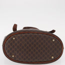 CELINE Macadam Canvas Tote Bag PVC Leather Brown Gold Auth gh1465-9