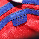 CELINE Hand Bag Leather Blue Gold Auth gh1466-15