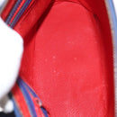 CELINE Hand Bag Leather Blue Gold Auth gh1466-16