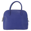 CELINE Hand Bag Leather Blue Gold Auth gh1466-2