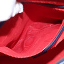 CELINE Hand Bag Leather Blue Gold Auth gh1466-20