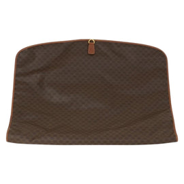 CELINE Macadam Canvas Garment Cover PVC Leather Brown Auth gh1467 - 0