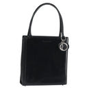 Christian Dior Hand Bag Leather Black Silver Auth gh1468-1