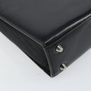 Christian Dior Hand Bag Leather Black Silver Auth gh1468-13