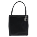 Christian Dior Hand Bag Leather Black Silver Auth gh1468-2