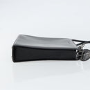 Christian Dior Hand Bag Leather Black Silver Auth gh1468-4