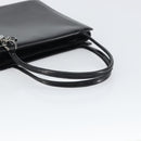 Christian Dior Hand Bag Leather Black Silver Auth gh1468-7
