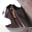 Christian Dior Shoulder Bag Leather Brown Gold Auth gh1469-19