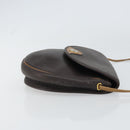 Christian Dior Shoulder Bag Leather Brown Gold Auth gh1469-3