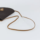 Christian Dior Shoulder Bag Leather Brown Gold Auth gh1469-7