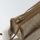 Christian Dior Honeycomb Canvas Shoulder Bag PVC Beige Gold Auth gh1470-15
