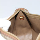 Christian Dior Honeycomb Canvas Shoulder Bag PVC Beige Gold Auth gh1470-18