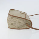 Christian Dior Honeycomb Canvas Shoulder Bag PVC Beige Gold Auth gh1470-4