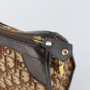 Christian Dior Trotter Canvas Boston Bag Brown Gold Auth gh1472-14