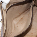 Christian Dior Trotter Canvas Boston Tasche Braun Gold Auth gh1472-12
