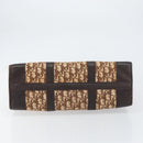 Christian Dior Trotter Canvas Boston Bag Brown Gold Auth gh1472-9