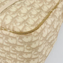 Christian Dior Trotter Canvas Romantic Tote Bag PVC Beige Silver Auth gh1473-14