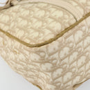 Christian Dior Trotter Canvas Romantic Tote Bag PVC Beige Silver Auth gh1473-15
