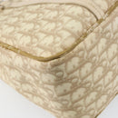 Christian Dior Trotter Canvas Romantic Tote Bag PVC Beige Silver Auth gh1473-16