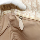 Christian Dior Trotter Canvas Romantic Tote Bag PVC Beige Silver Auth gh1473-20