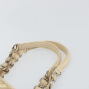 Christian Dior Trotter Canvas Romantic Tote Bag PVC Beige Silver Auth gh1473-8