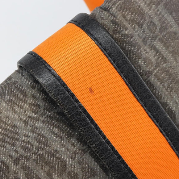 Christian Dior Trotter Canvas Shoulder Bag Navy Silver Auth gh1474