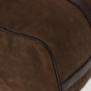 Christian Dior Trotter Canvas Boston Bag Brown Gold Auth gh1476-10