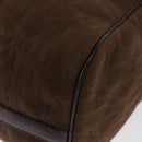 Christian Dior Trotter Canvas Boston Bag Brown Gold Auth gh1476-13