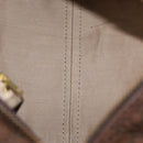 Christian Dior Trotter Canvas Boston Bag Brown Gold Auth gh1476-15