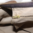 Christian Dior Trotter Canvas Boston Bag Brown Gold Auth gh1476-18