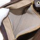 Christian Dior Trotter Canvas Boston Bag Brown Gold Auth gh1476-19