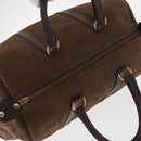 Christian Dior Trotter Canvas Boston Bag Brown Gold Auth gh1476-6