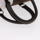 Christian Dior Trotter Canvas Boston Bag Brown Gold Auth gh1476-7