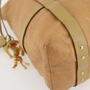 Chloe Tote Bag Leather Beige Gold Auth gh1477-14