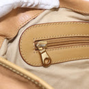 Chloe Tote Bag Leather Beige Gold Auth gh1477-18