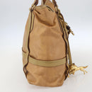 Chloe Tote Bag Leather Beige Gold Auth gh1477-3