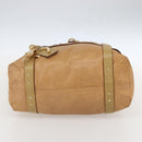 Chloe Tote Bag Leather Beige Gold Auth gh1477-5