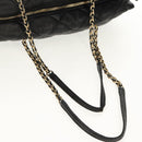 Salvatore Ferragamo Chain Vala Shoulder Bag Leather Black Gold Auth gh1480-7