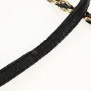 Salvatore Ferragamo Chain Vala Shoulder Bag Leather Black Gold Auth gh1480-8